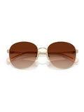 Coach gold round sunglasses with metal frames, imported from the UK