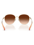 Coach gold round sunglasses with metal frames, imported from the UK