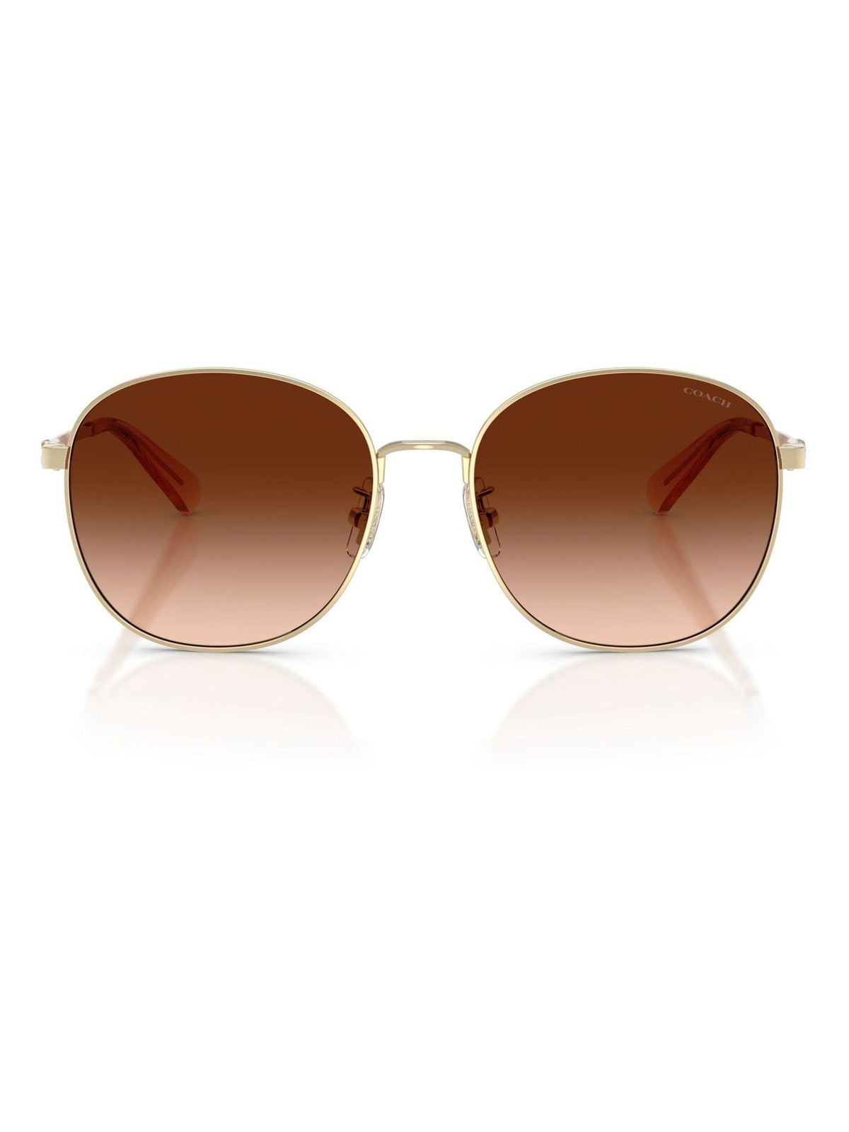 Coach gold round sunglasses with metal frames, imported from the UK