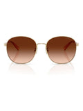 Coach gold round sunglasses with metal frames, imported from the UK