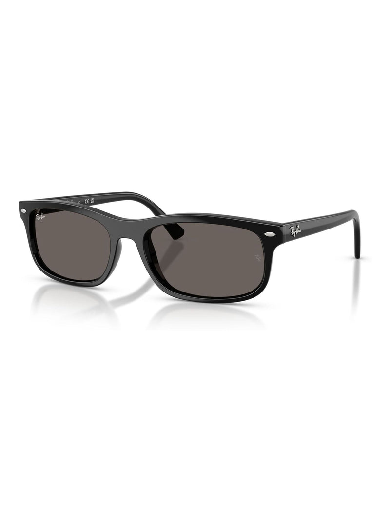 Ray-Ban rectangle sunglasses black frame grey lenses (British brand)