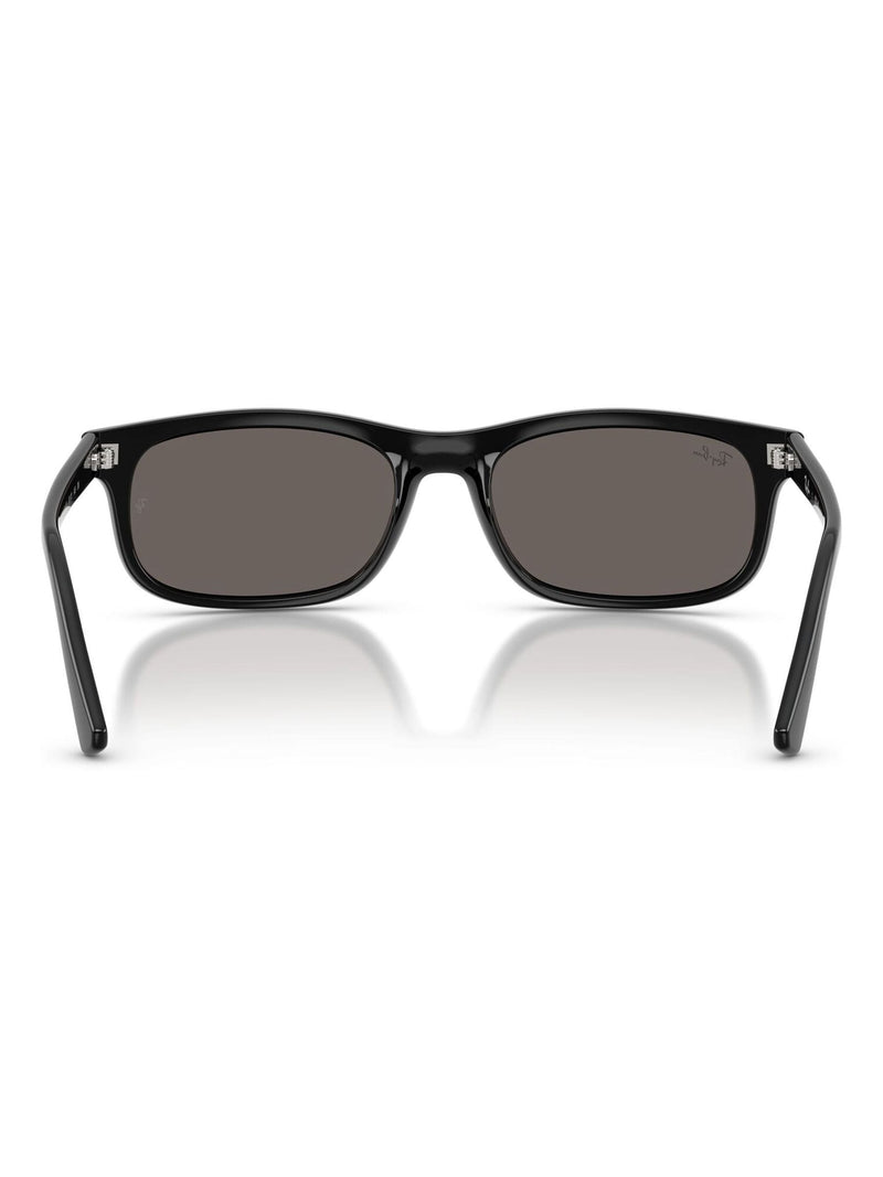 Ray-Ban rectangle sunglasses black frame grey lenses (British brand)