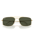 Ray Ban Explorer 3 square sunglasses in gold with green lenses, British product