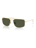 Ray Ban Explorer 3 square sunglasses in gold with green lenses, British product