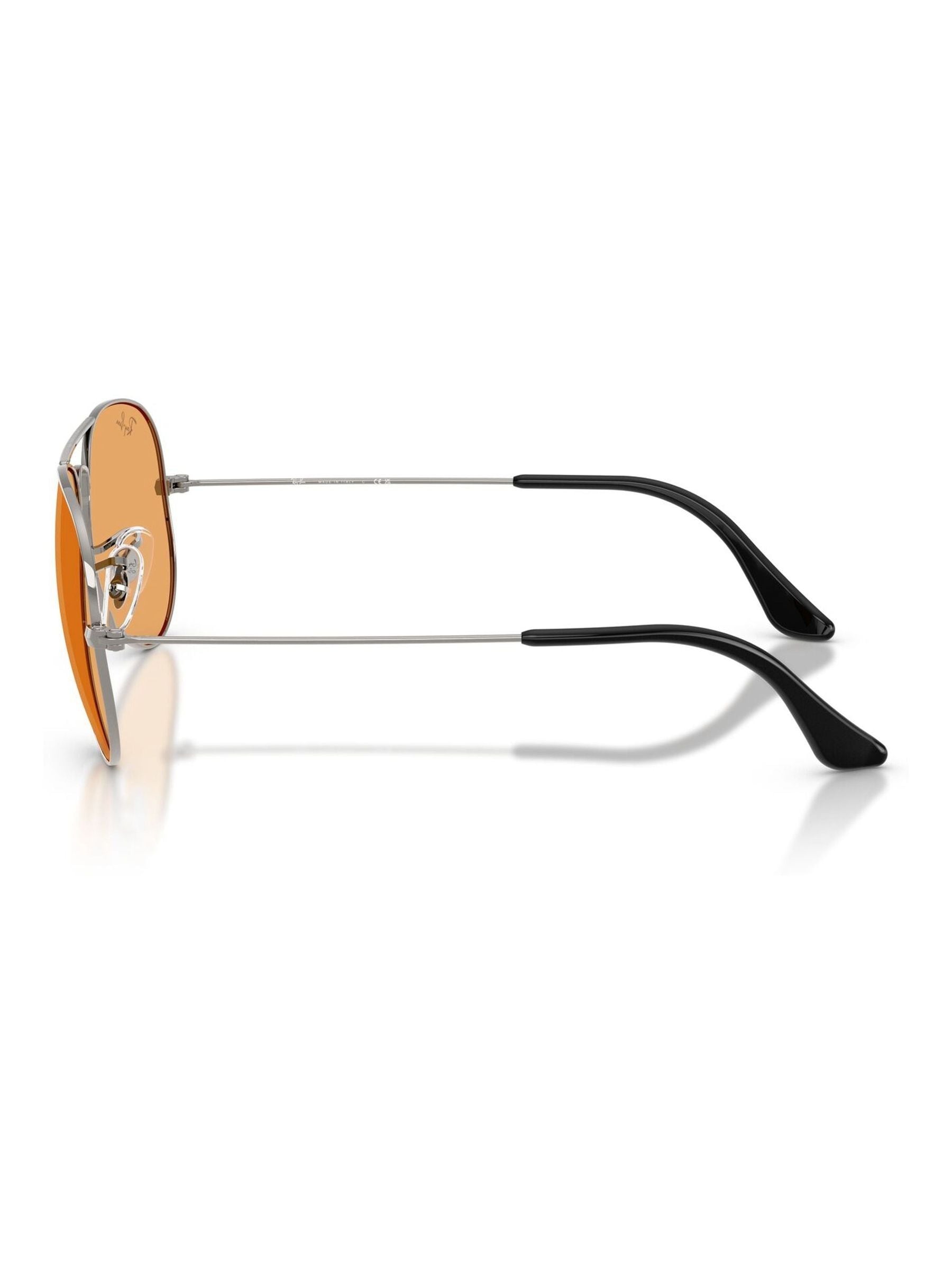 Ray-Ban Grey Aviator Large Metal Pilot Sunglasses (British brand)