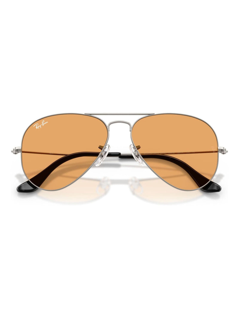 Ray-Ban Grey Aviator Large Metal Pilot Sunglasses (British brand)