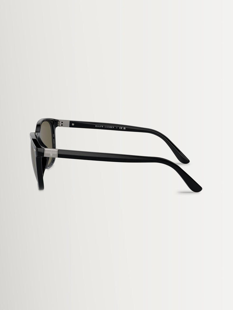 Polo Ralph Lauren square sunglasses black frame brown lenses (British brand)