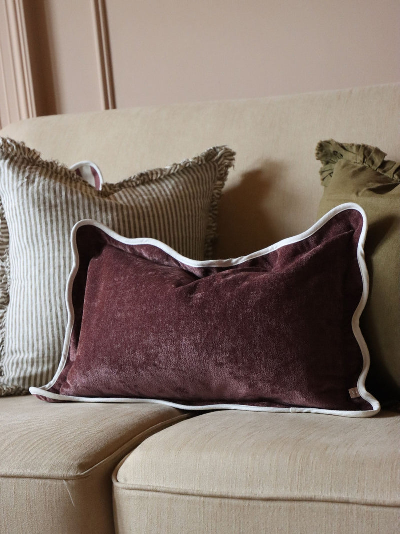 Ellenvale Interiors Chocolate Brown Chloe Scallop Cushion Cover 45 x 45cm