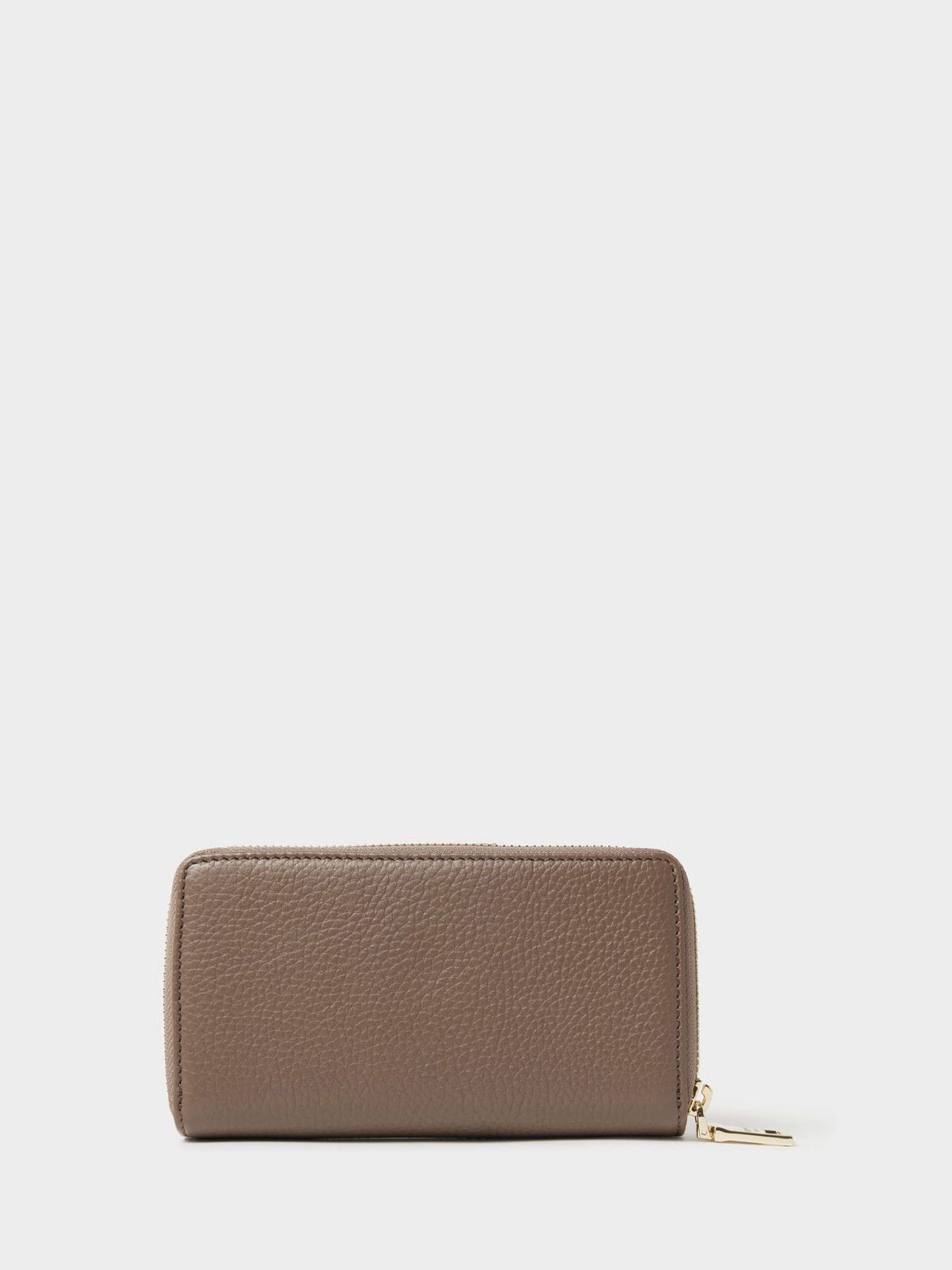 Osprey London brown leather medium popper matinee purse (British brand)