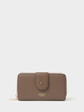 Osprey London brown leather medium popper matinee purse (British brand)