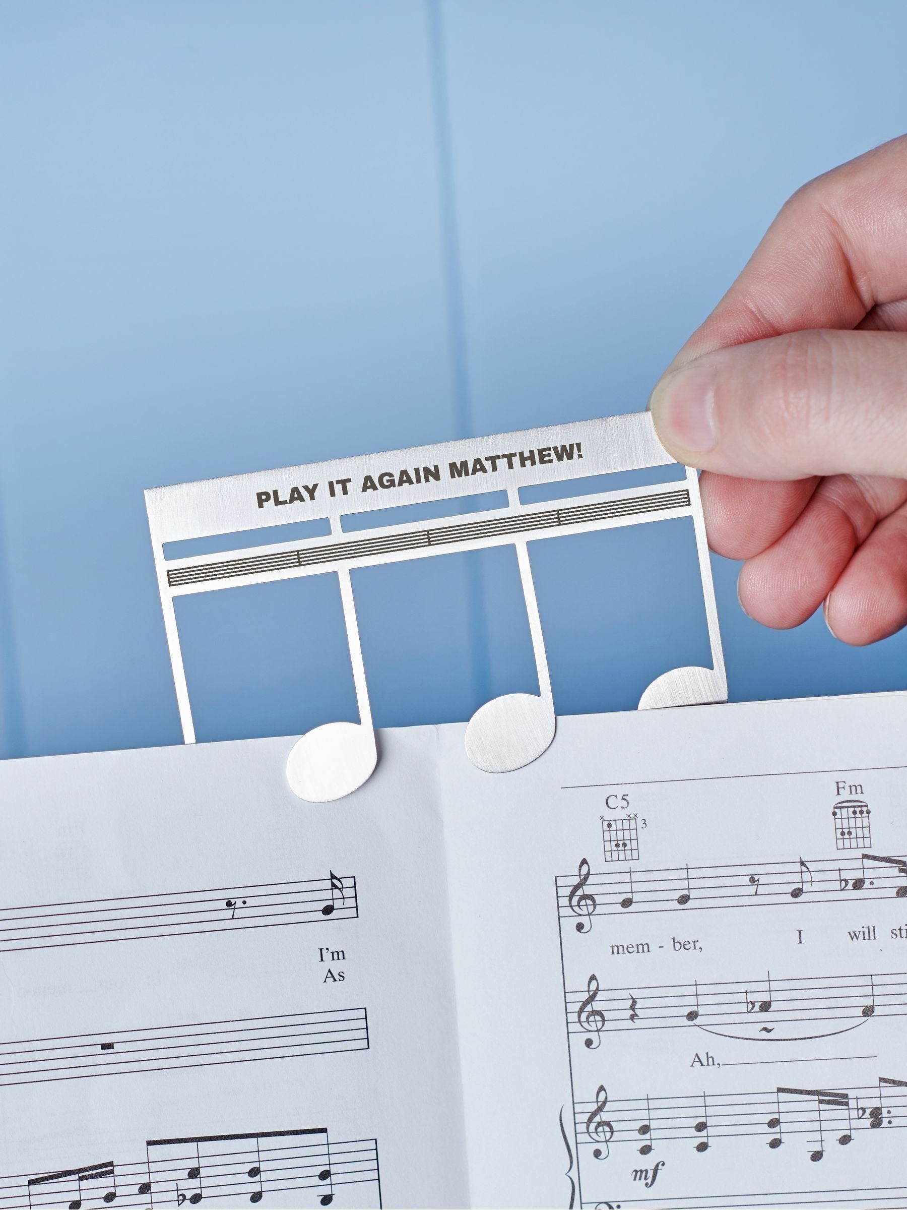 Oakdene personalised metal page holder for sheet music (British brand)