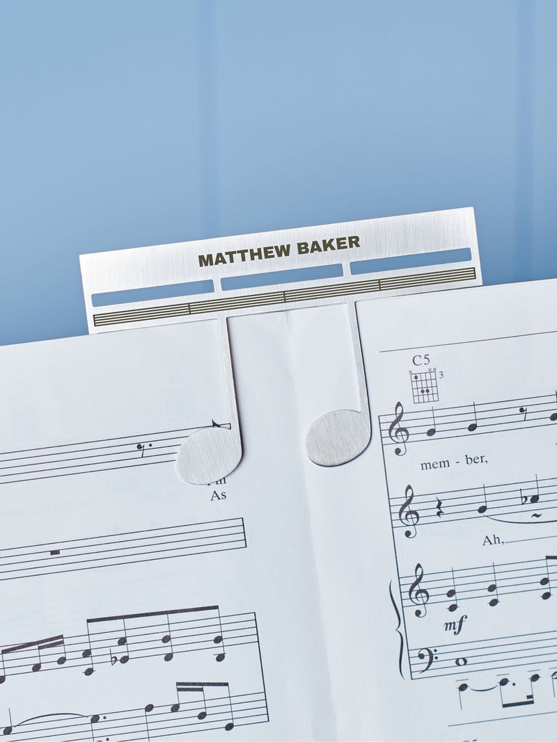 Oakdene personalised metal page holder for sheet music (British brand)