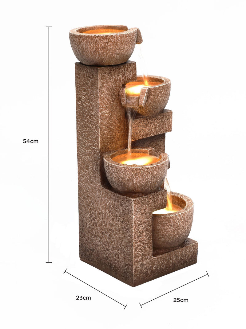 Charles Bentley Danube cascading garden water feature 54.5cm - British product