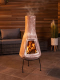 Snug clay chiminea Large Barcelona 95x38cm - British product