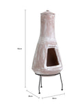 Snug clay chiminea Large Barcelona 95x38cm - British product