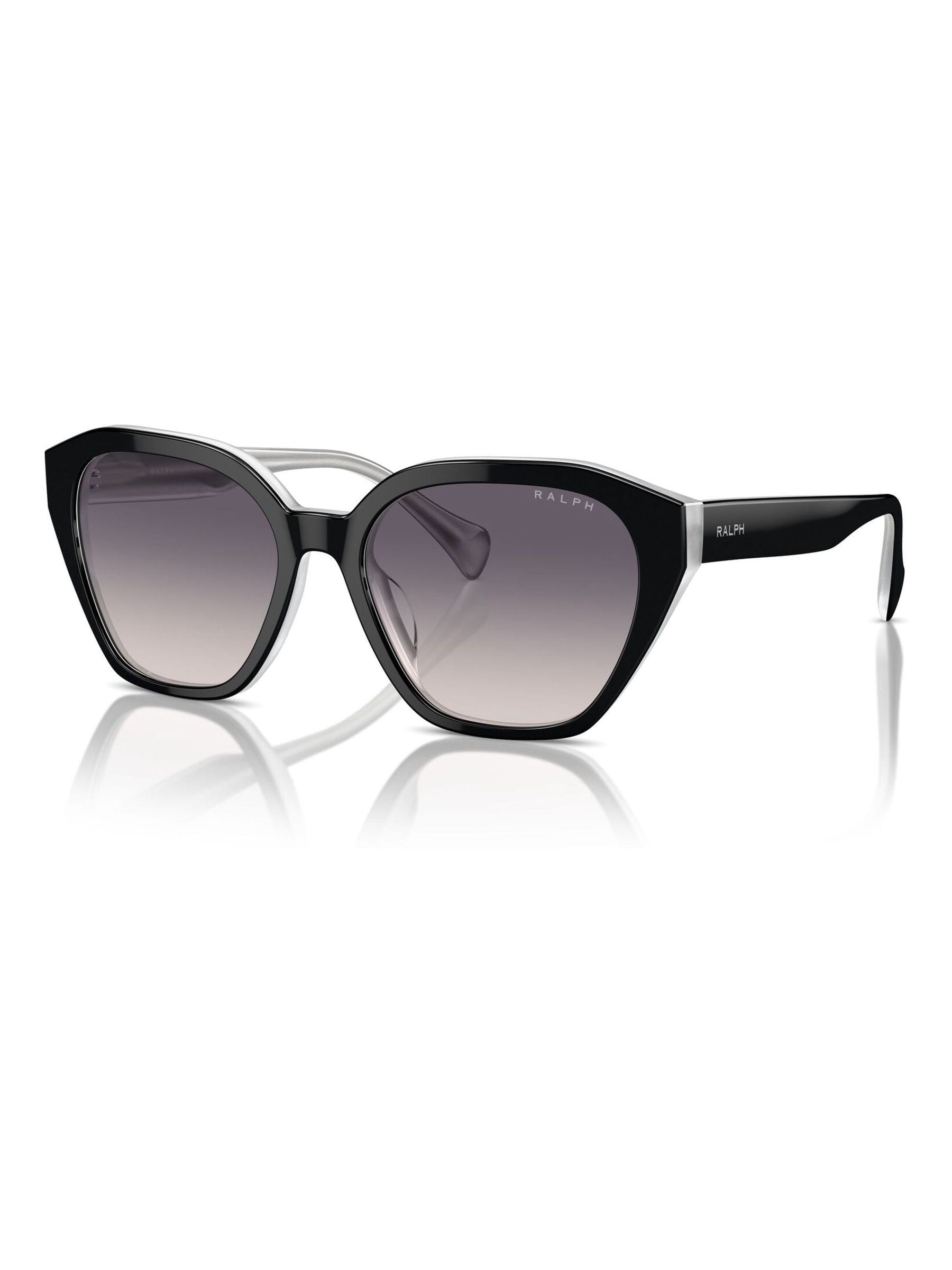 Ralph Lauren cat eye sunglasses black opal grey frames, UK version