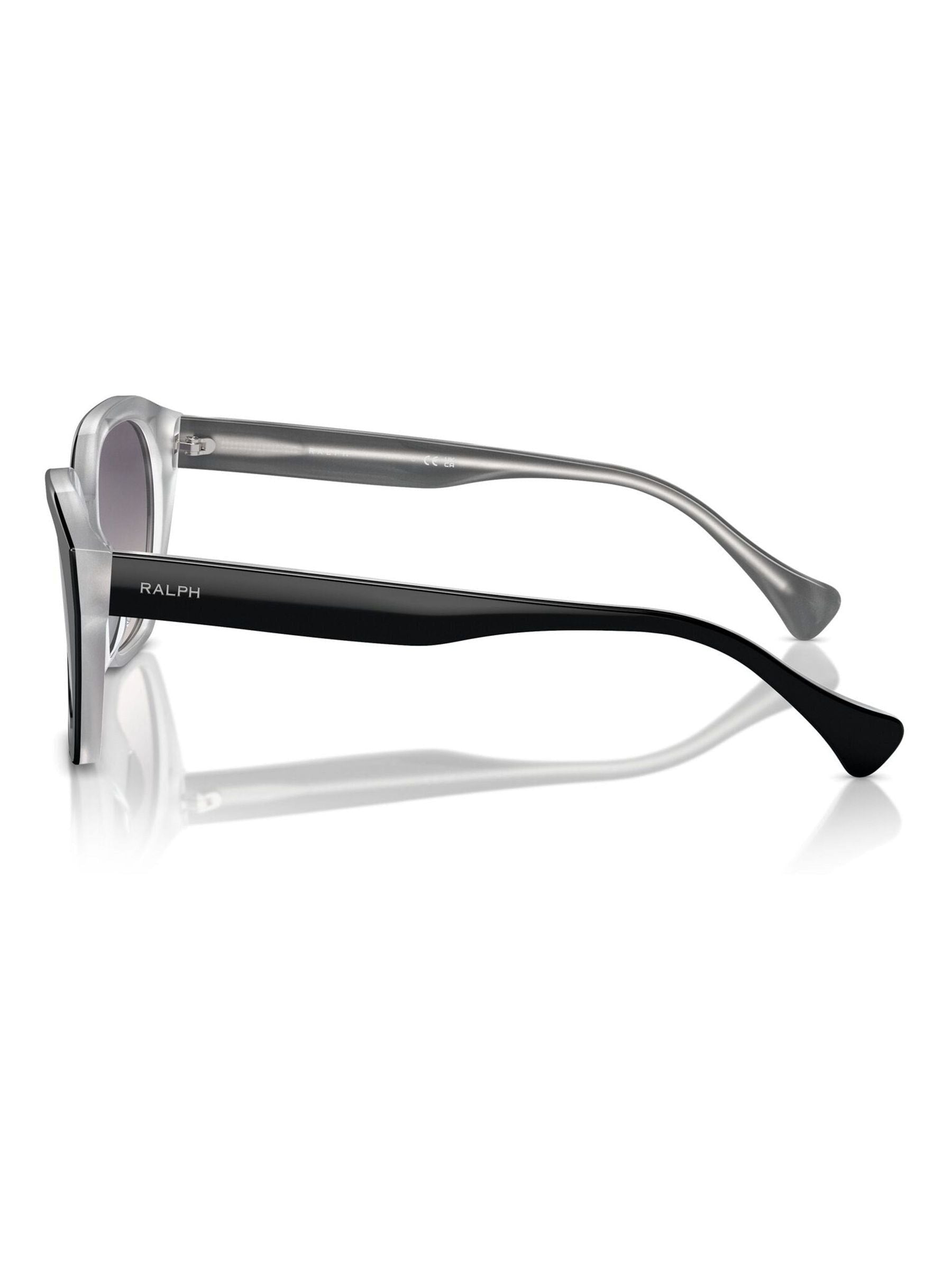 Ralph Lauren cat eye sunglasses black opal grey frames, UK version
