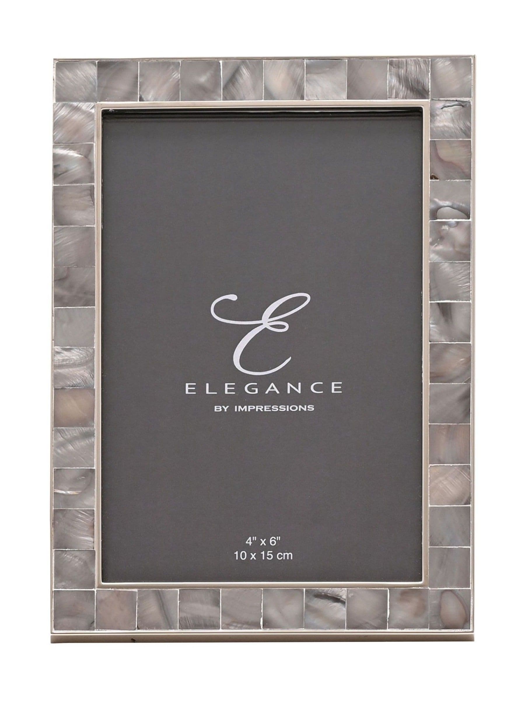 Widdop grey mosaic border photo frame 4x6, UK version