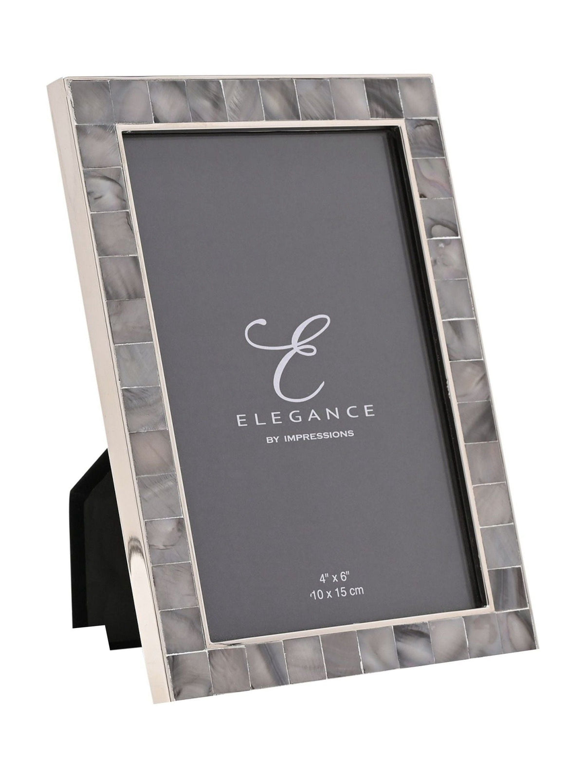 Widdop grey mosaic border photo frame 4x6, UK version