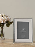 Widdop silverplated rib edge photo frame 5x7, imported from the UK