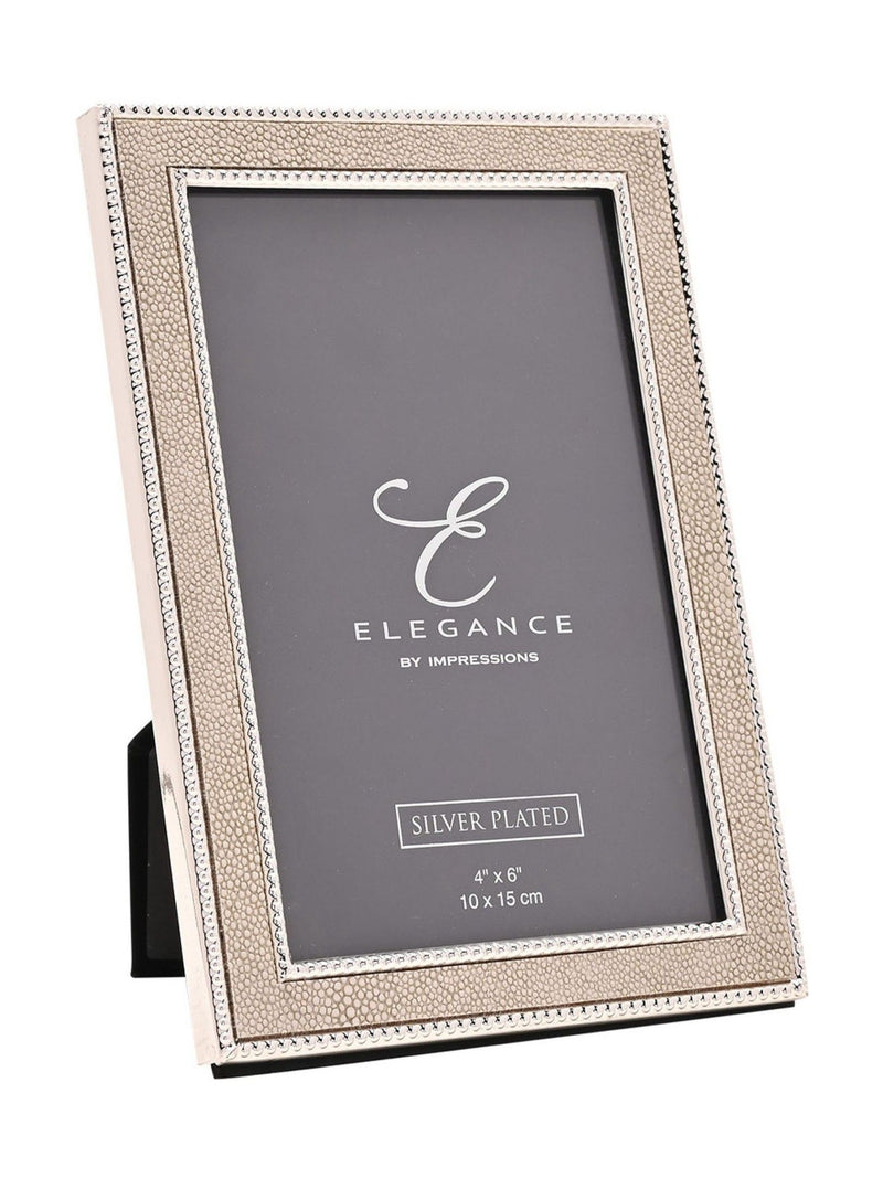 Widdop silver faux shagreen photo frame, imported from the UK
