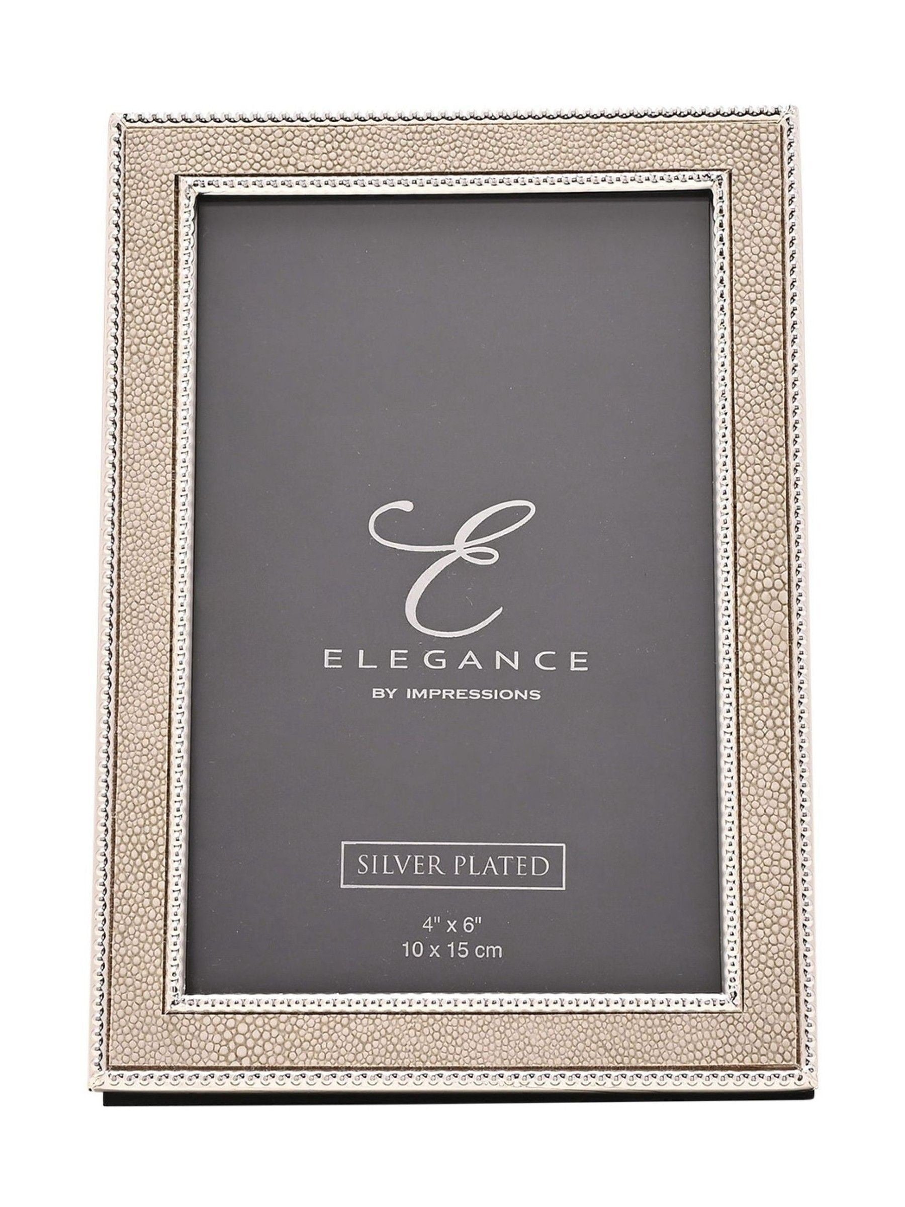 Widdop silver faux shagreen photo frame, imported from the UK