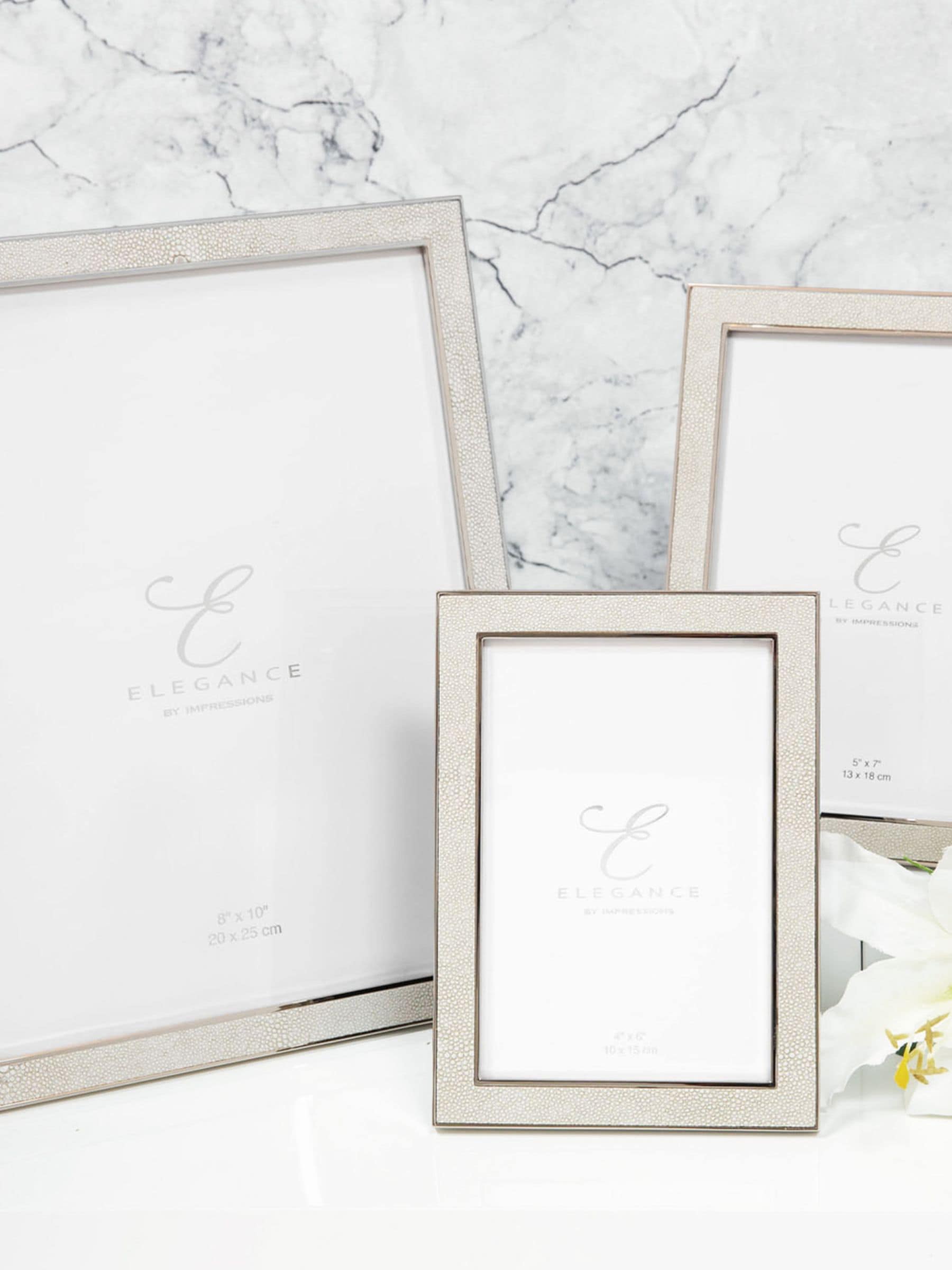 Widdop faux shagreen cream photo frame 5x7 (British brand)