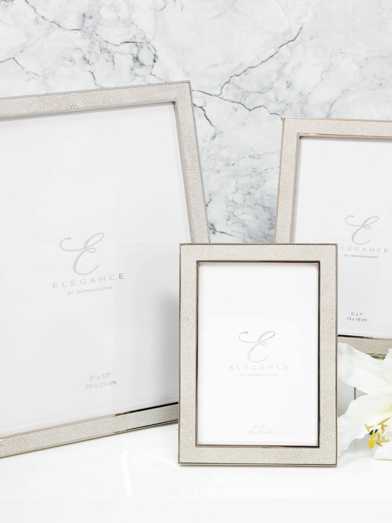 Widdop faux shagreen cream photo frame 5x7 (British brand)