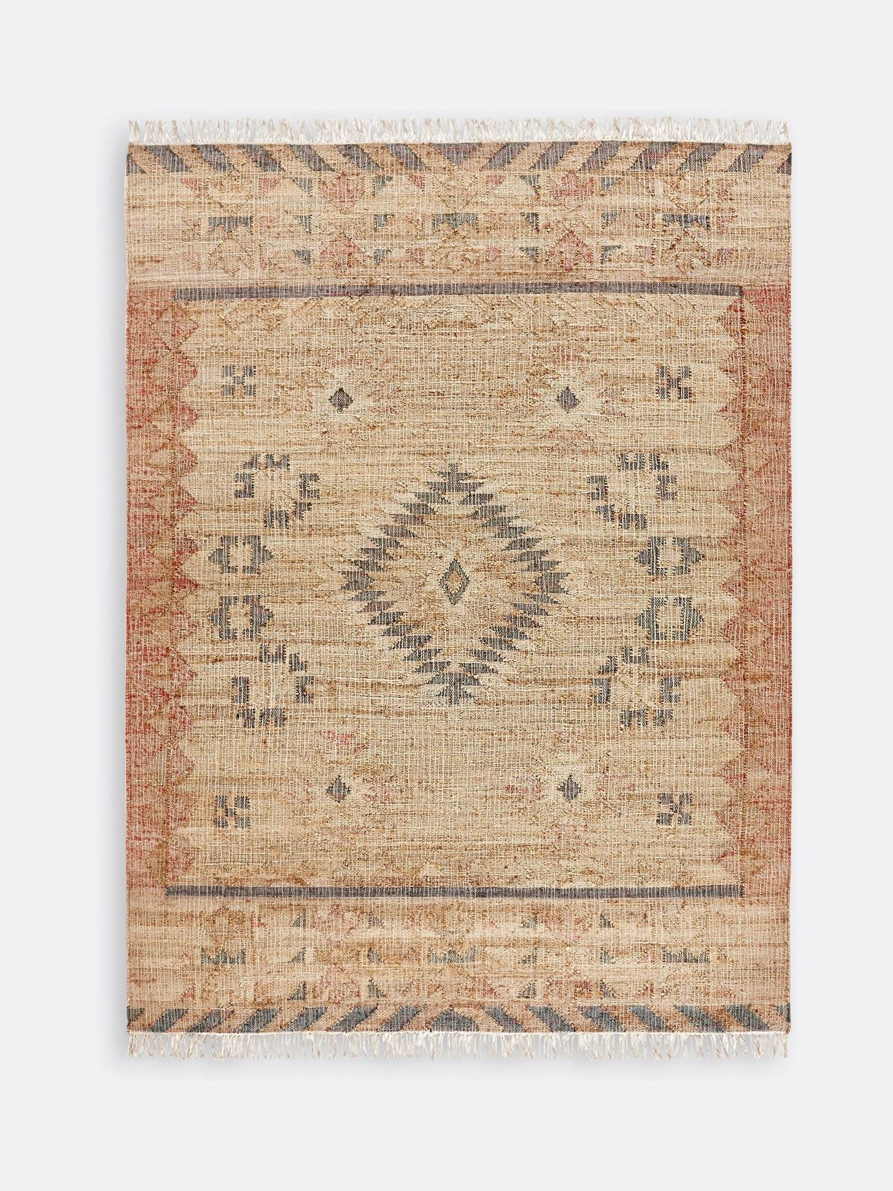 La Redoute multicolour aged effect kilim jute rug 240x330cm, UK version