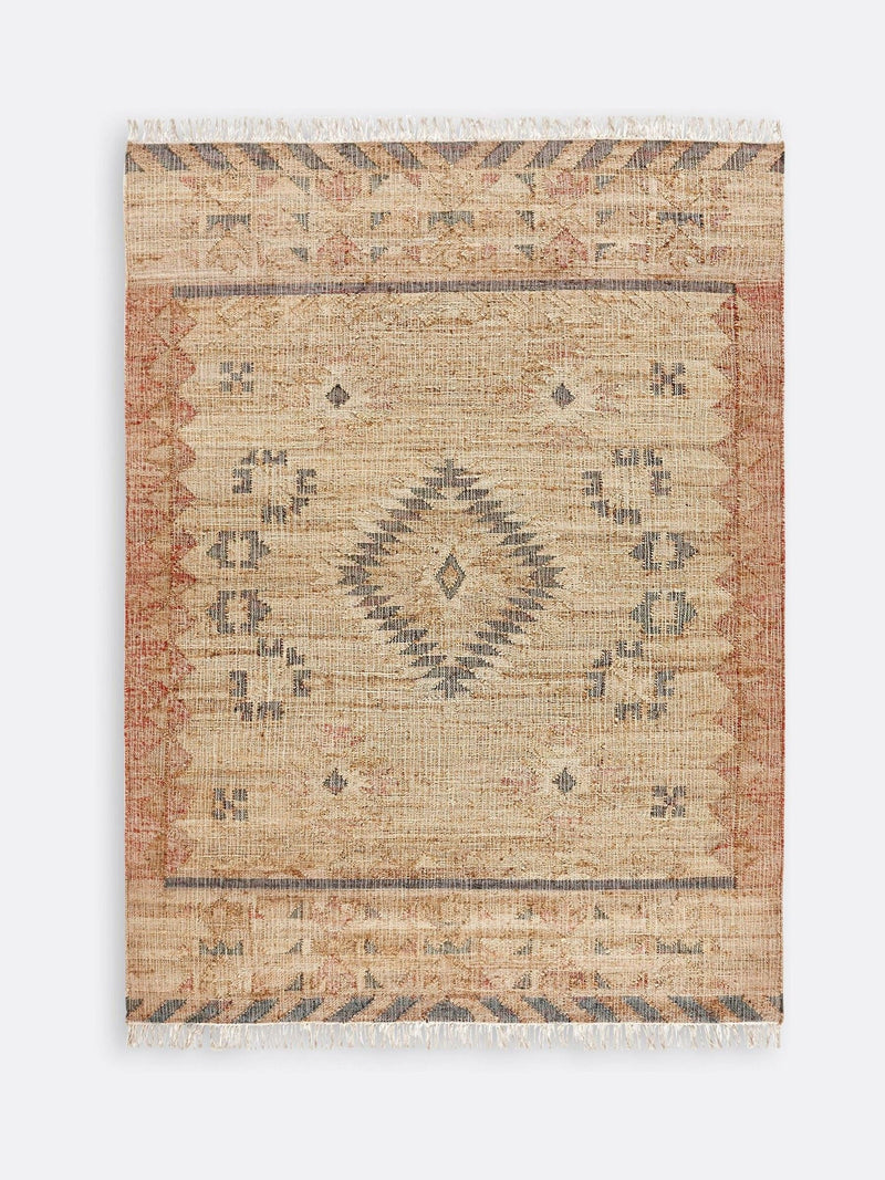 La Redoute multicolour aged effect kilim jute rug 240x330cm, UK version