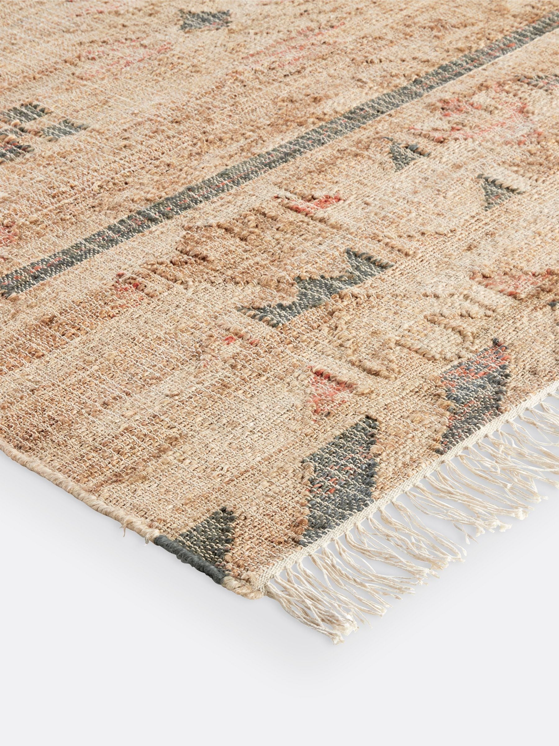 La Redoute multicolour aged effect kilim jute rug 240x330cm, UK version
