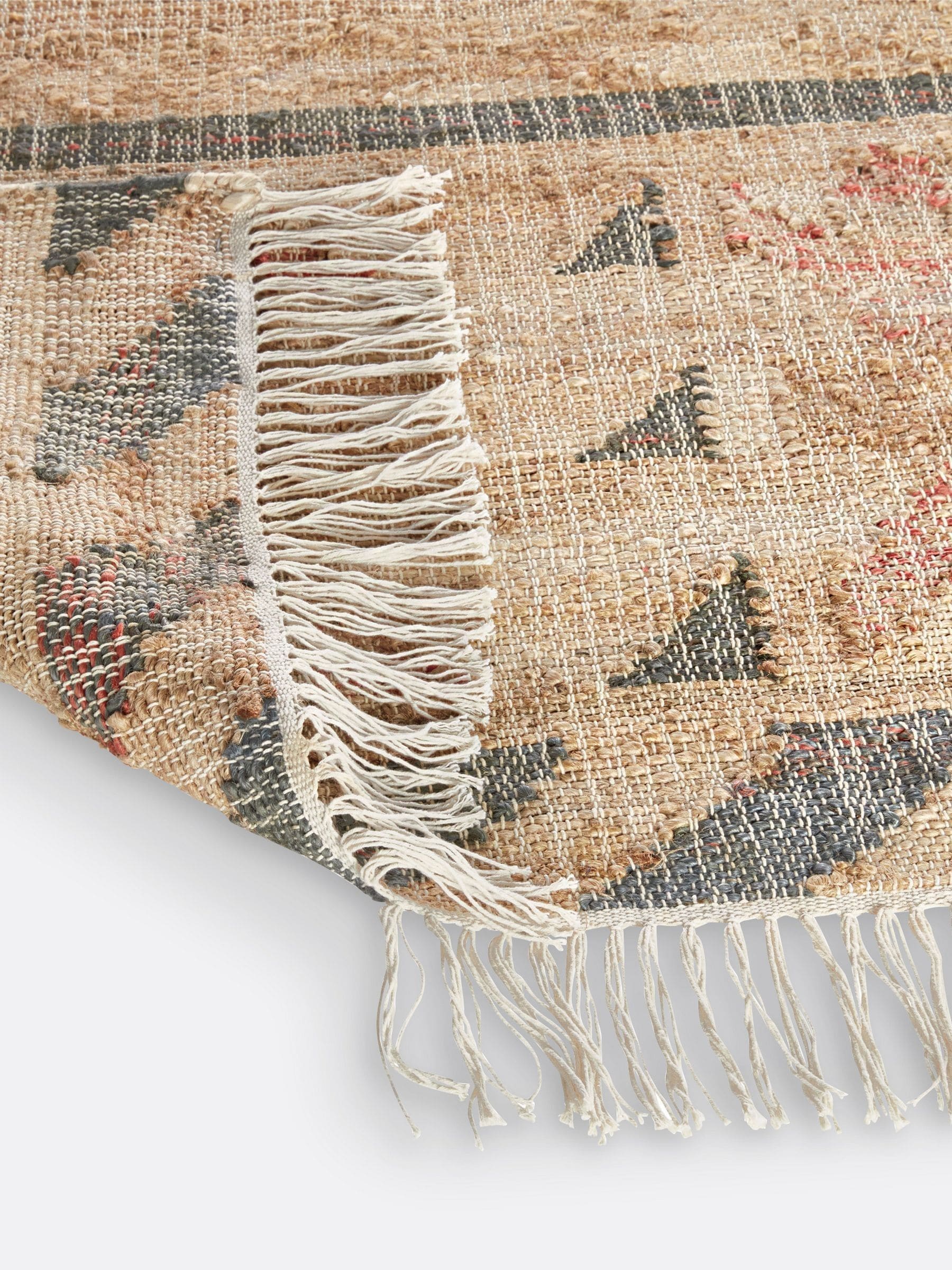 La Redoute multicolour aged effect kilim jute rug 240x330cm, UK version