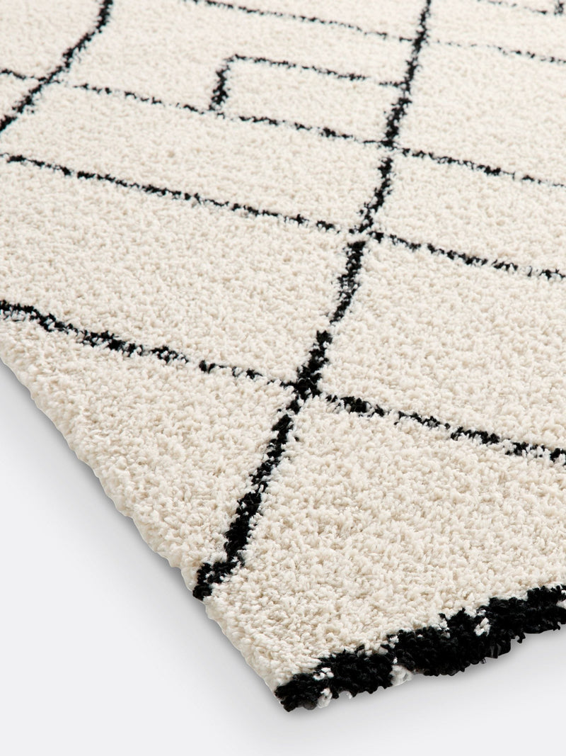 La Redoute Rabisco Berber style rug white and black (British brand)