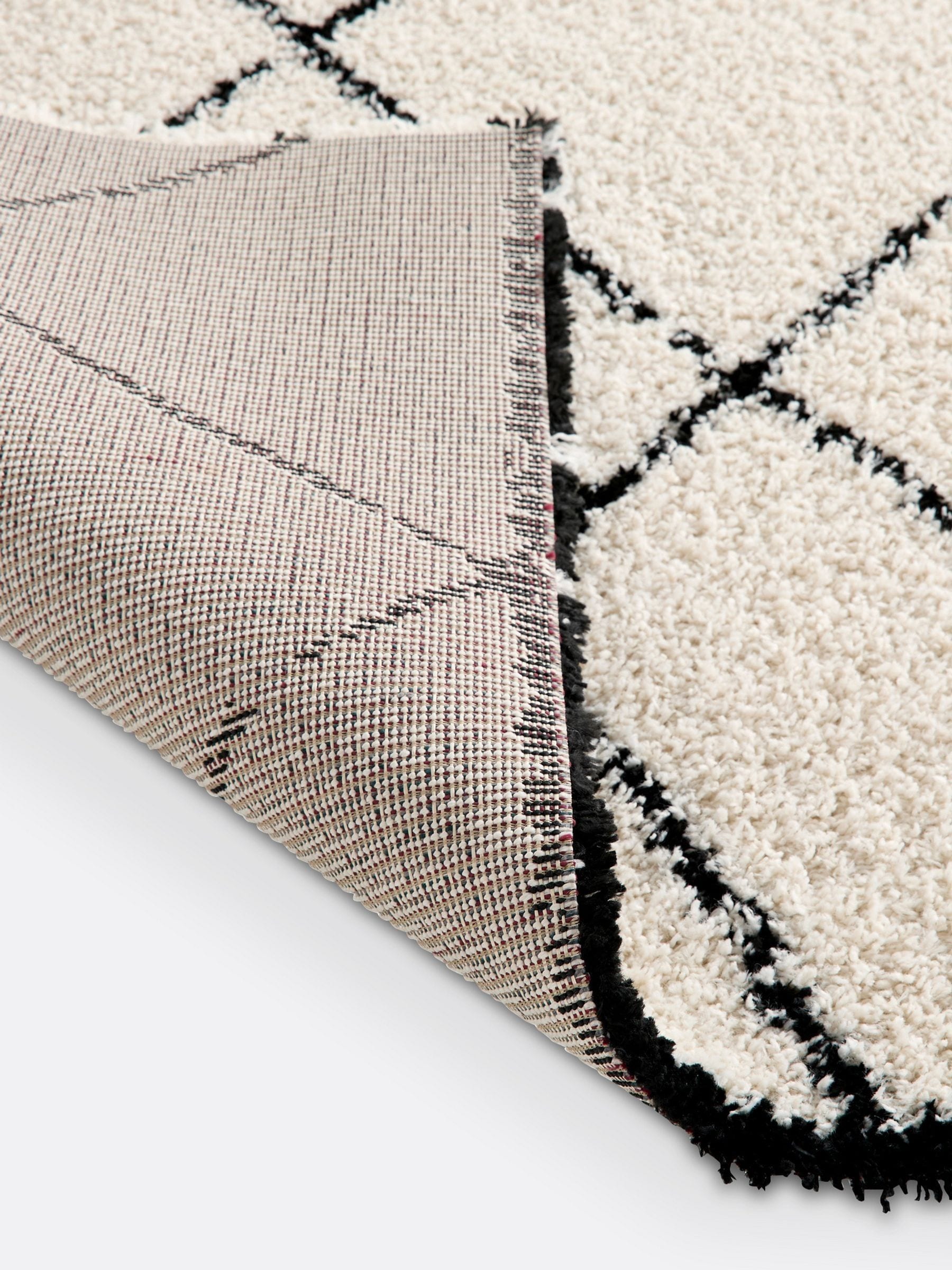 La Redoute Rabisco Berber style rug white and black (British brand)