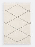 La Redoute Intérieurs Fatouh fringed Berber style rug in ecru, imported from the UK