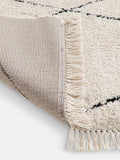 La Redoute Intérieurs Fatouh fringed Berber style rug in ecru, imported from the UK