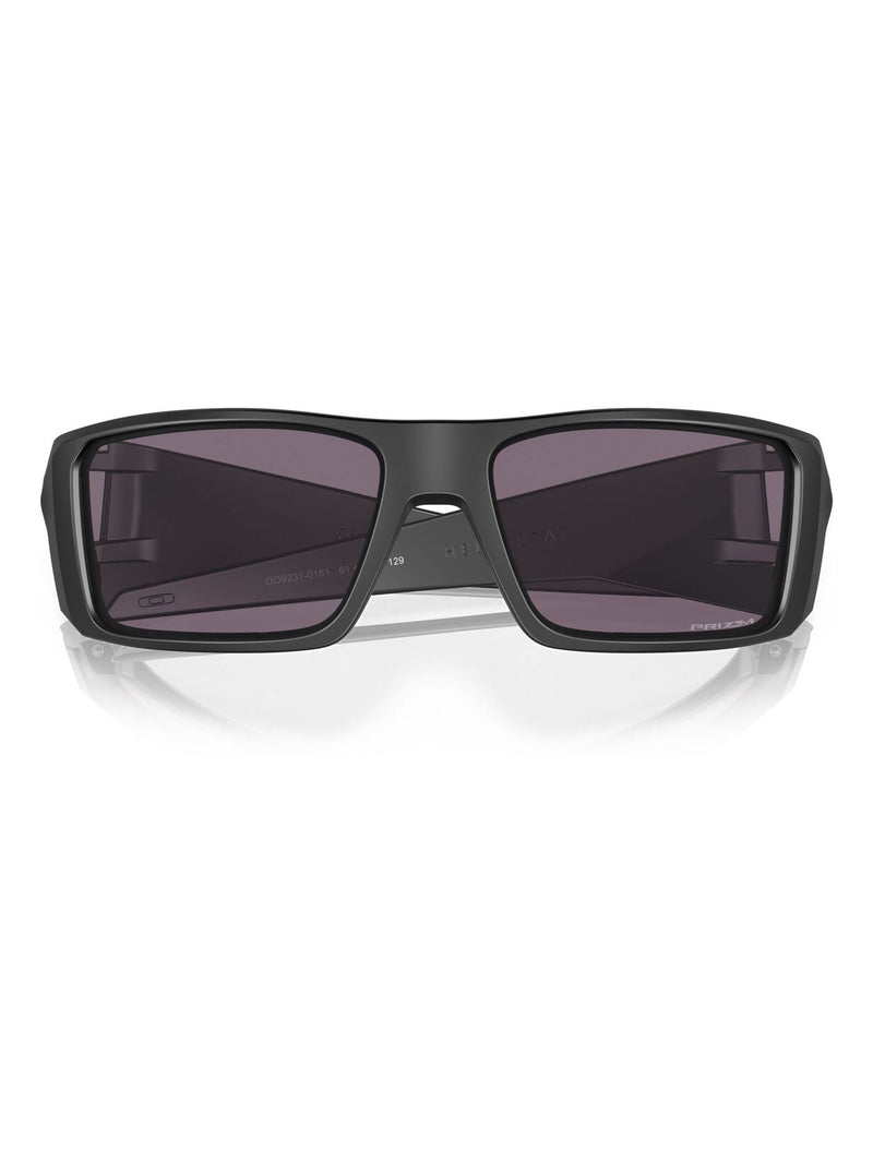 Oakley Heliostat rectangle sunglasses matte black, UK version