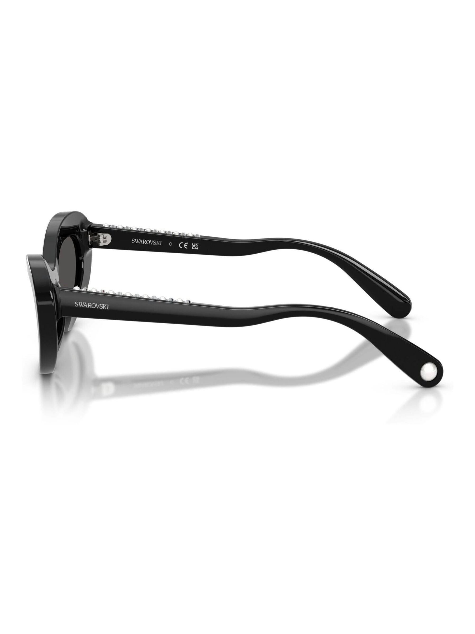 Swarovski black cat eye acetate sunglasses - British product
