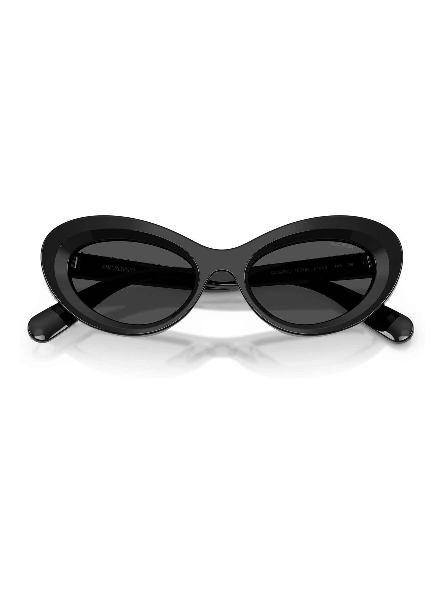Swarovski black cat eye acetate sunglasses - British product