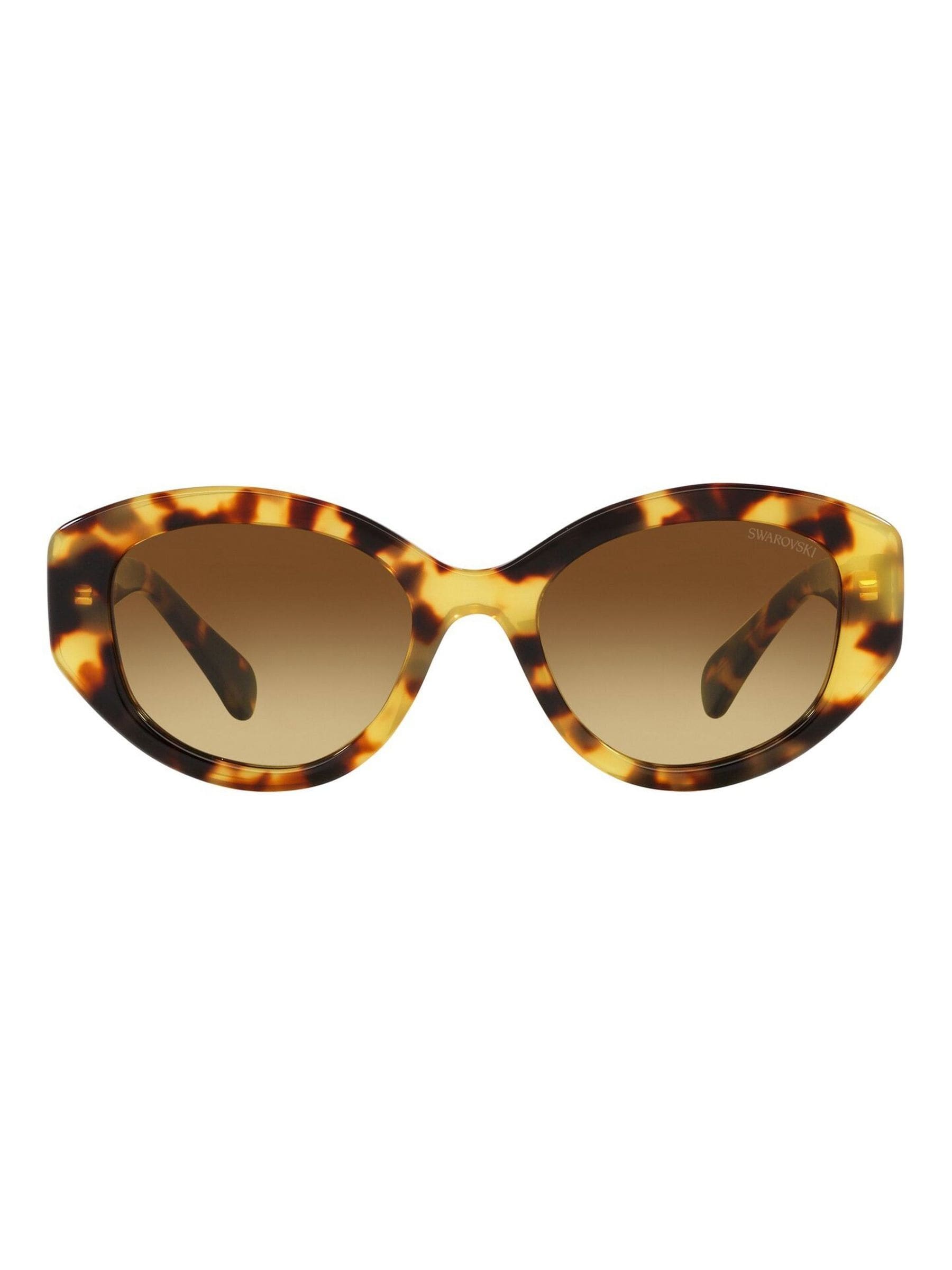 Swarovski brown irregular sunglasses medium havana frame, UK version