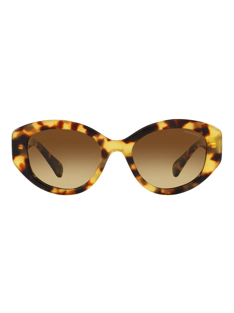 Swarovski brown irregular sunglasses medium havana frame, UK version