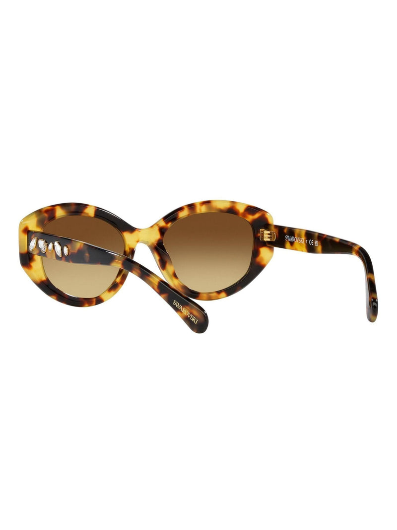 Swarovski brown irregular sunglasses medium havana frame, UK version