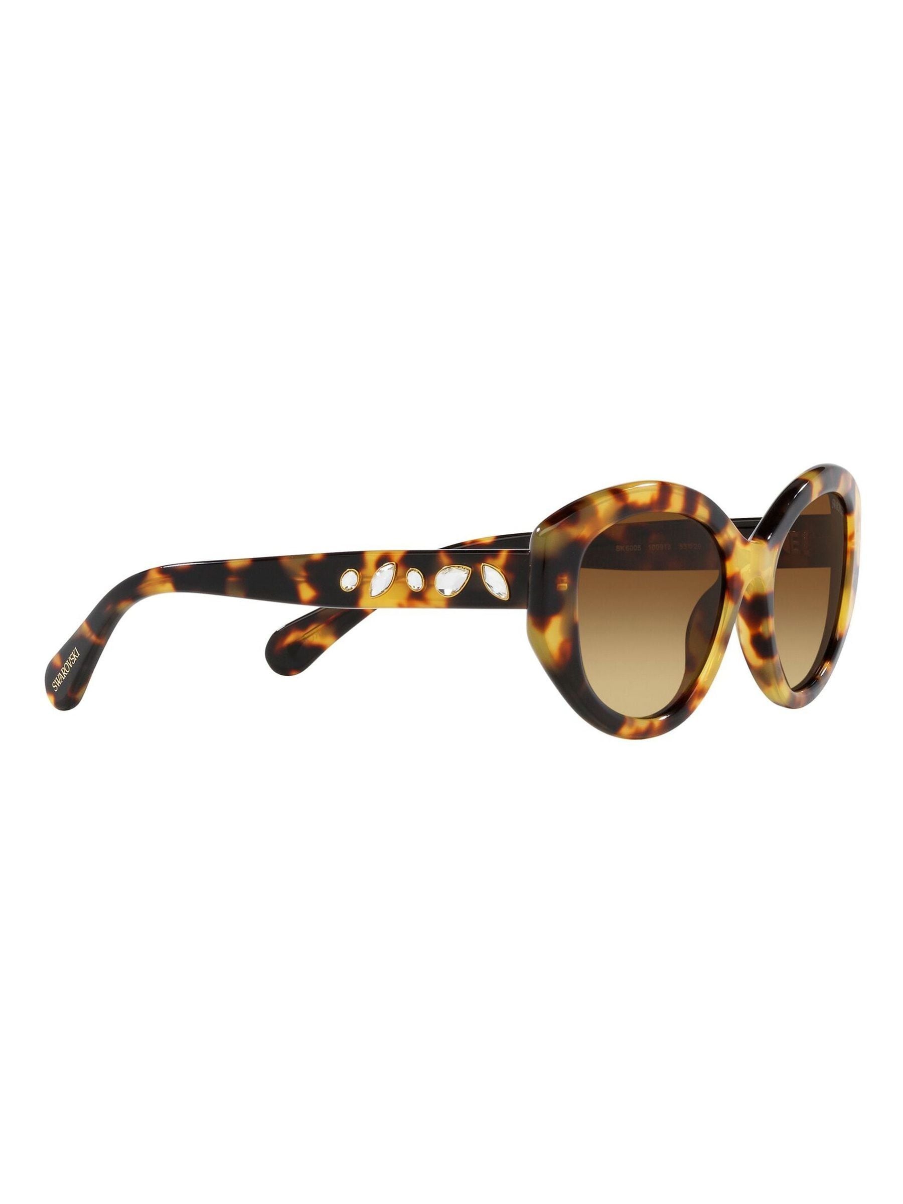 Swarovski brown irregular sunglasses medium havana frame, UK version