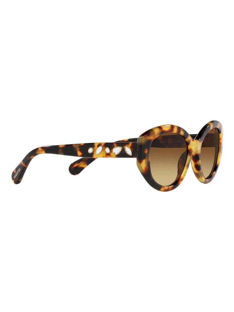 Swarovski brown irregular sunglasses medium havana frame, UK version