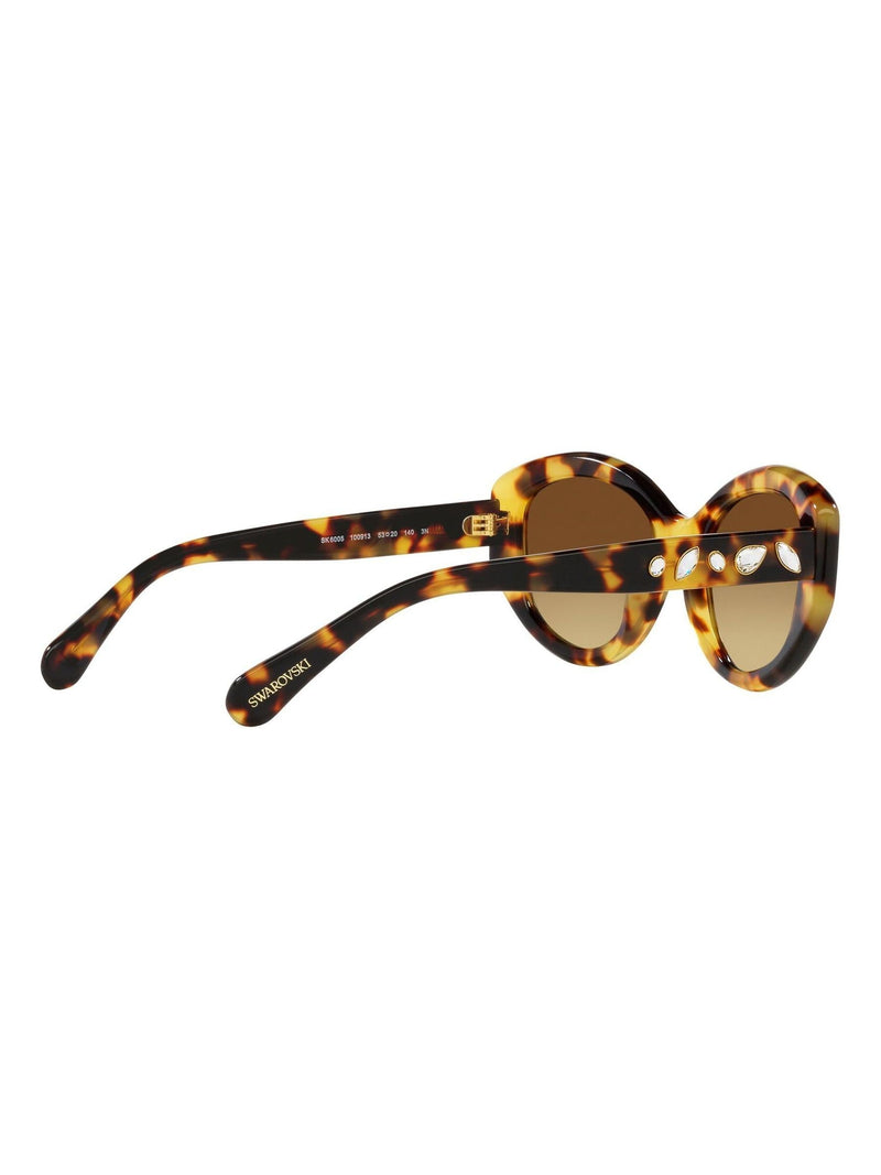 Swarovski brown irregular sunglasses medium havana frame, UK version