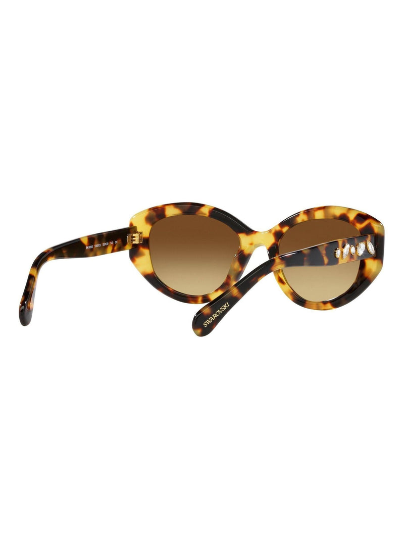 Swarovski brown irregular sunglasses medium havana frame, UK version
