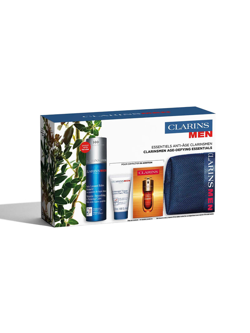 Clarins men skincare gift set with face wash serum and moisturizer - British product