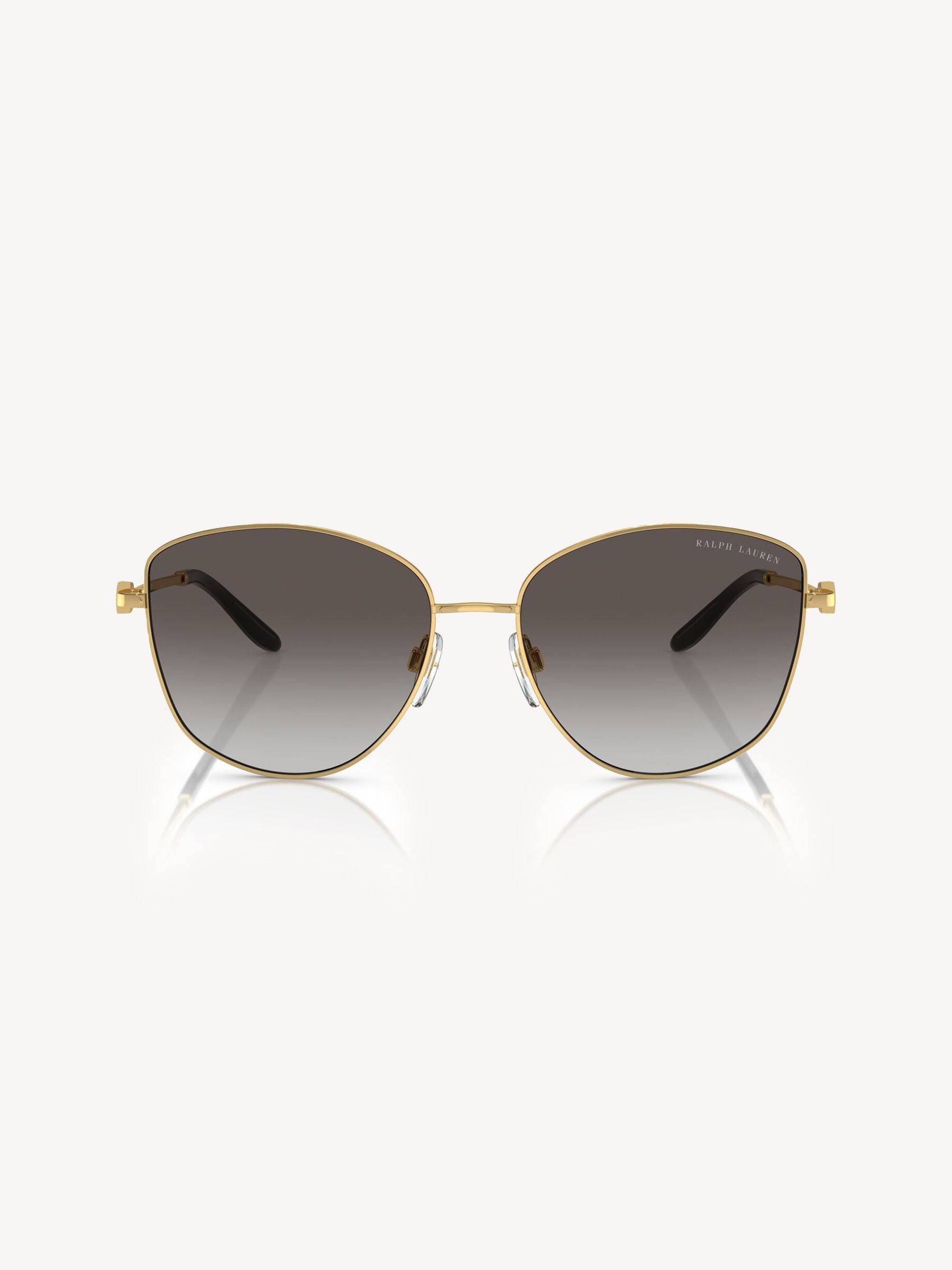 Ralph Lauren gold round sunglasses with gradient gray lenses, UK version