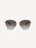 Ralph Lauren gold round sunglasses with gradient gray lenses, UK version