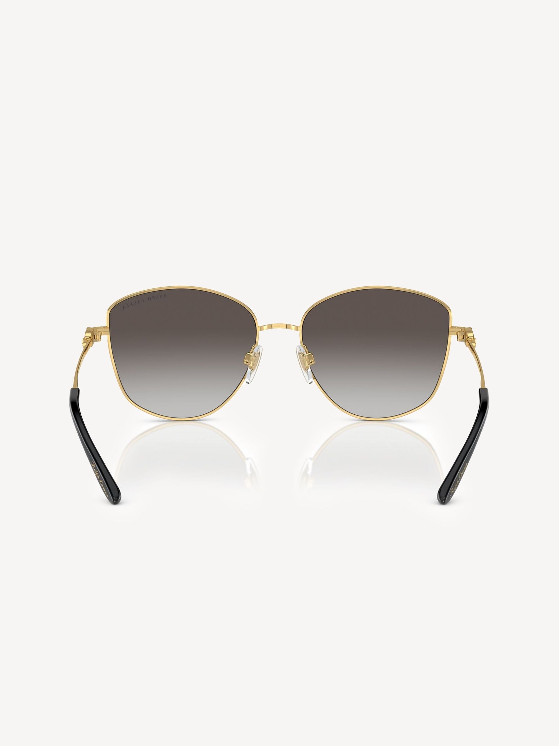 Ralph Lauren gold round sunglasses with gradient gray lenses, UK version